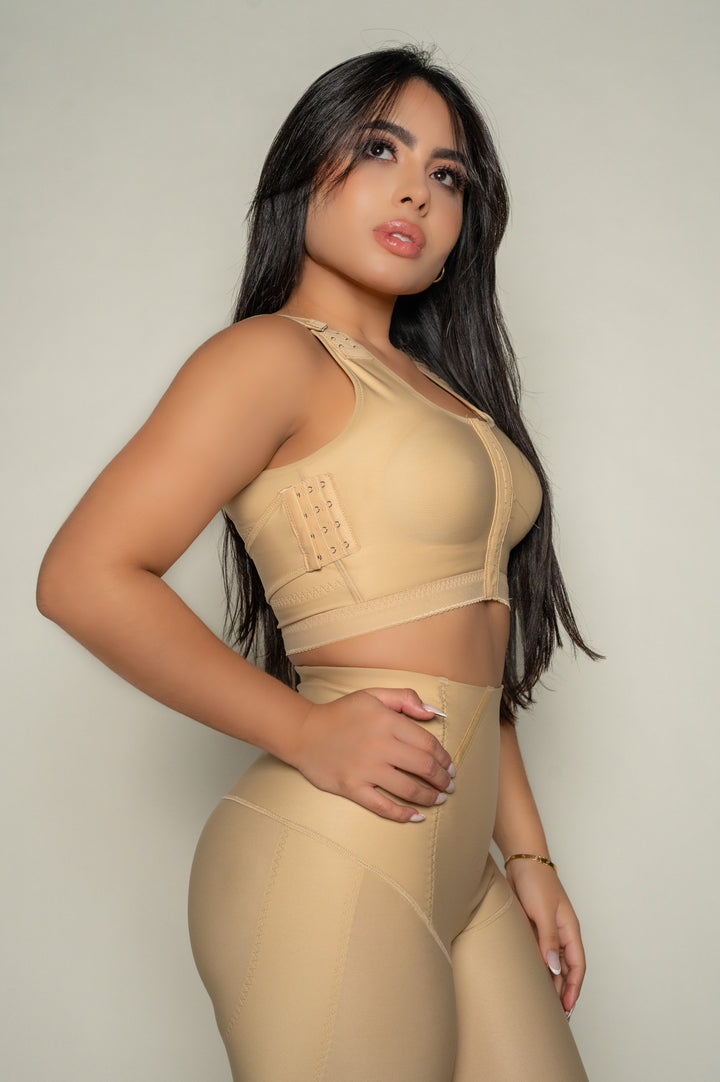 360 Sculpt Bodysuit – Full Compression Mid-Thigh Faja with Bra Support - corsetno1