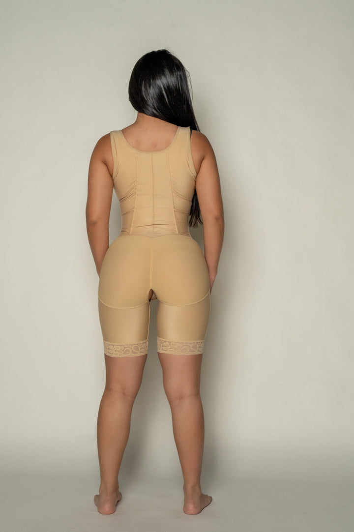 Sculpt & Snatch Faja – Mid-Thigh Full Compression Bodysuit - corsetno1
