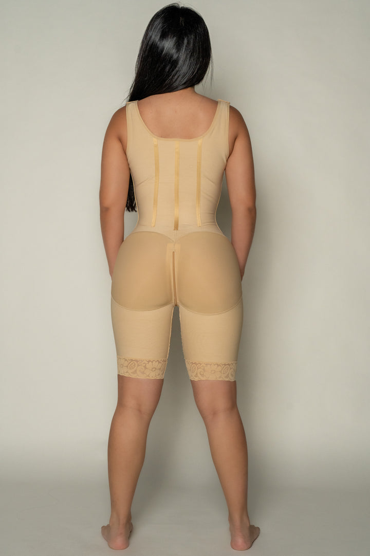 Ultra-Sculpt Full Body Shaper – Mid-Thigh Compression with Bra-Free Design - corsetno1