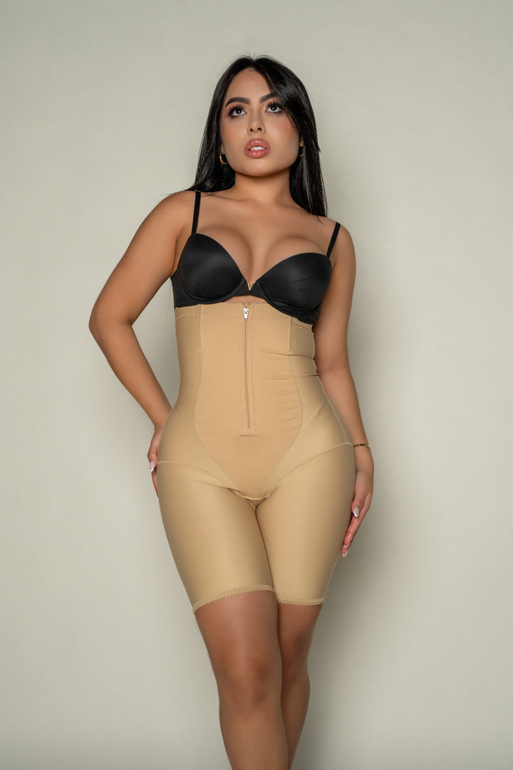Ultra Snatch Waist Zipper Compression Shorts - corsetno1