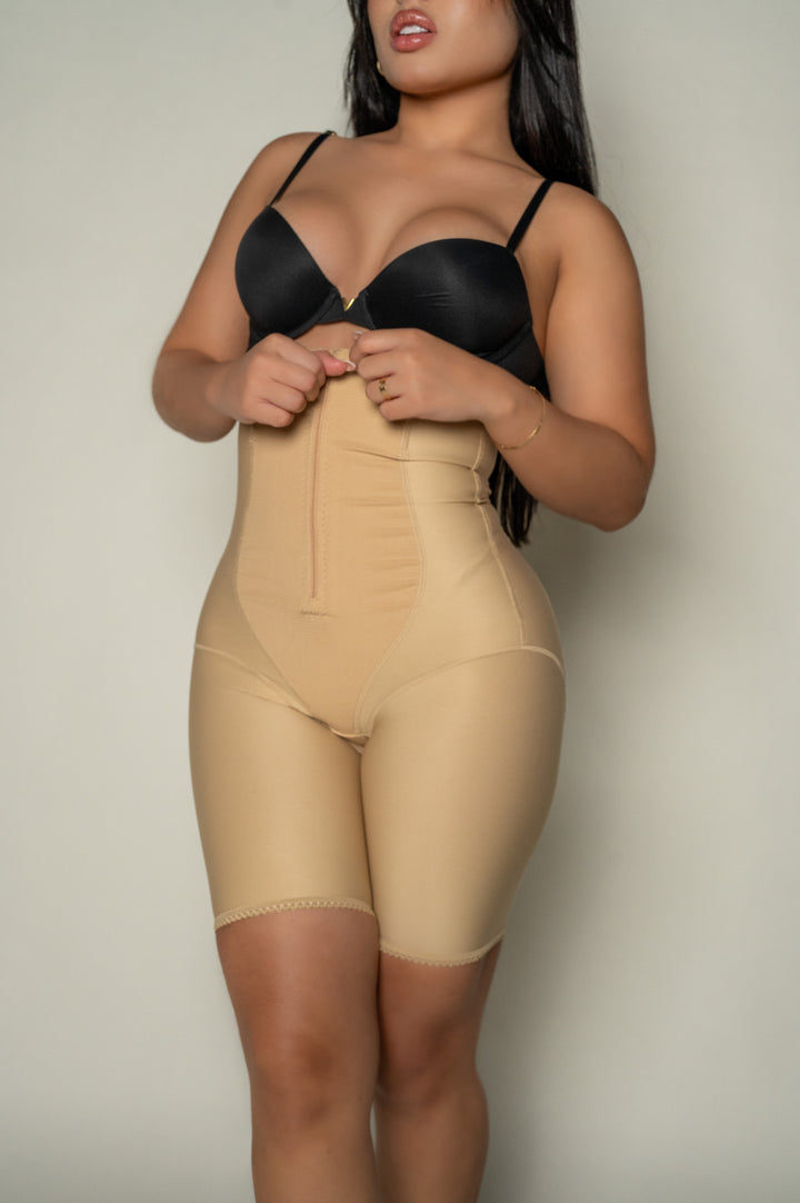 Ultra Snatch Waist Zipper Compression Shorts - corsetno1