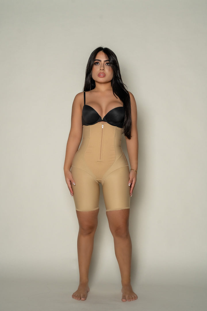 Ultra Snatch Waist Zipper Compression Shorts - corsetno1