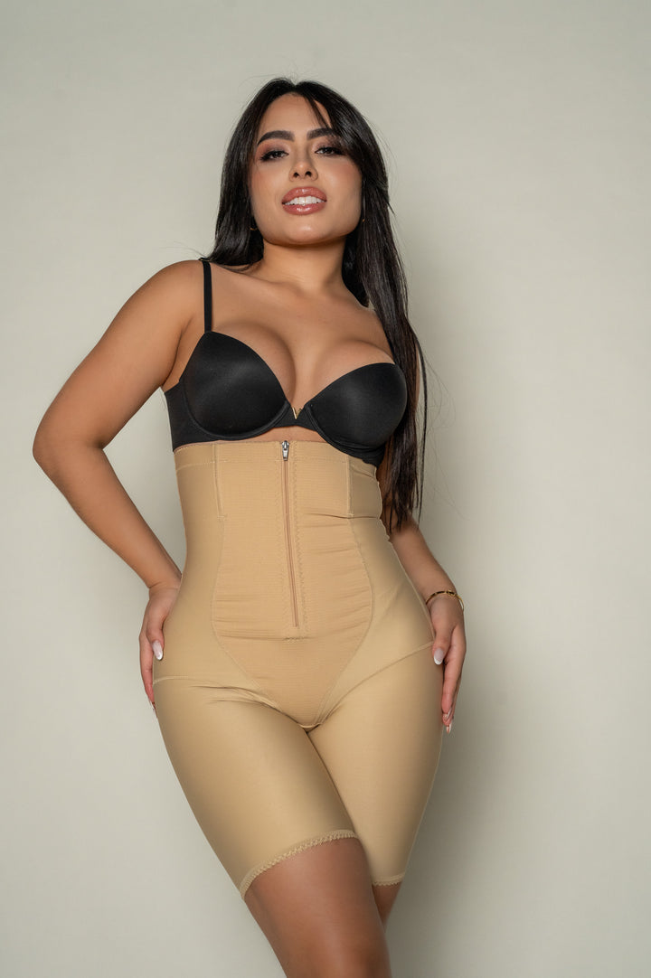 Ultra Snatch Waist Zipper Compression Shorts - corsetno1